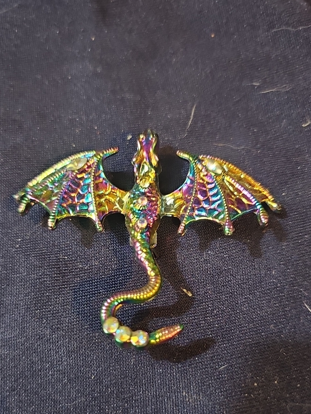 Iridescent Dragon Brooch - Multicolor